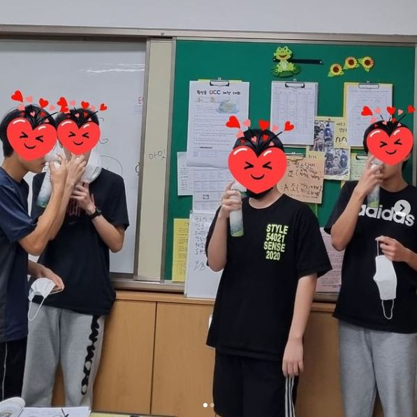 교과서에 나온 공기캔 체험 사진